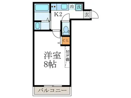 SAMSQUARE西陣(1K/3階)の間取り写真