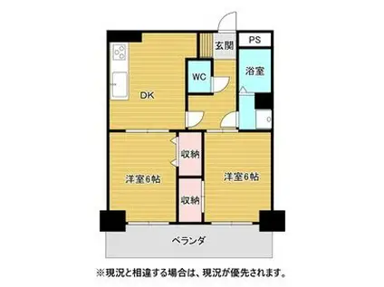 キングスコート今池(2DK/9階)の間取り写真