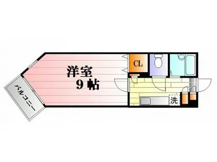 キャロンサンク(1K/5階)の間取り写真