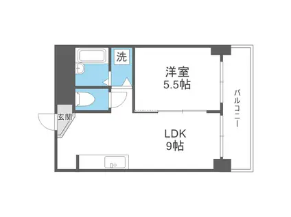 コープ野村梅田A棟(1LDK/13階)の間取り写真
