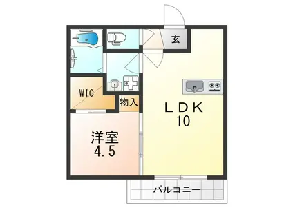 プリヴェ豊中曽根(1LDK/1階)の間取り写真