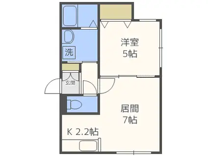 ルヴィエ(1LDK/3階)の間取り写真