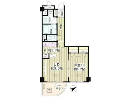 ラピュタ(1LDK/7階)の間取り写真