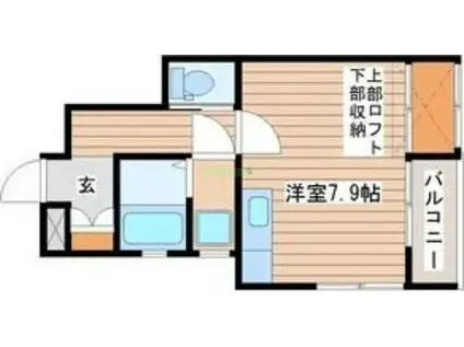 アヴァンサディアス(ワンルーム/1階)の間取り写真