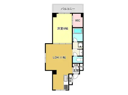 グレンフォレスト(1LDK/2階)の間取り写真