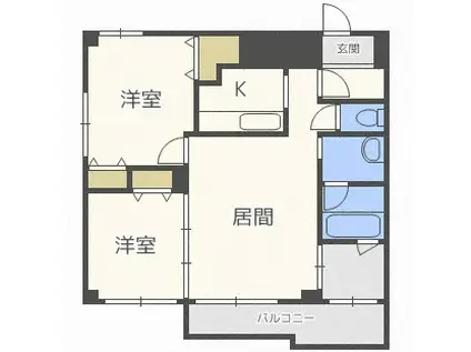 ミルフォードガーデン(2LDK/3階)の間取り写真