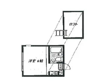 ルナピエーナ岸谷(ワンルーム/1階)の間取り写真