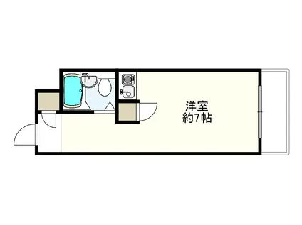 ワイズレジデンス宇治(ワンルーム/2階)の間取り写真