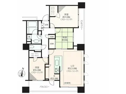 THETOWERKOISHIKAWA(3LDK/9階)の間取り写真