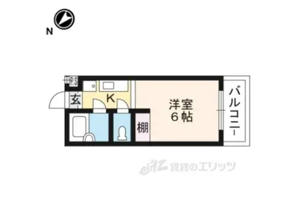 アルティ紫野(1K/3階)の間取り写真