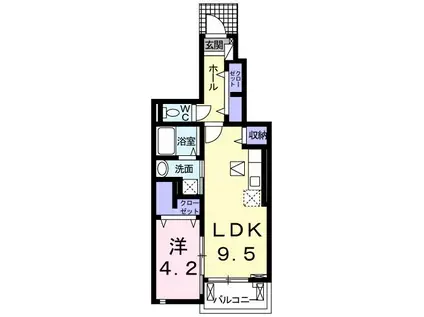 SUCCESSYU‐MIN(1LDK/1階)の間取り写真