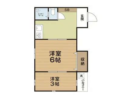 高井戸東信和ハイツ(2K/1階)の間取り写真