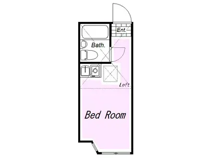 ユナイト桜本ヴィクトリーアルバート(ワンルーム/1階)の間取り写真