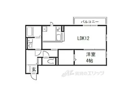 メゾンベール(1LDK/2階)の間取り写真