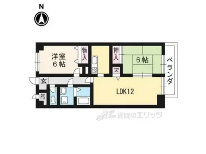 パレス西賀茂(2LDK/5階)の間取り写真