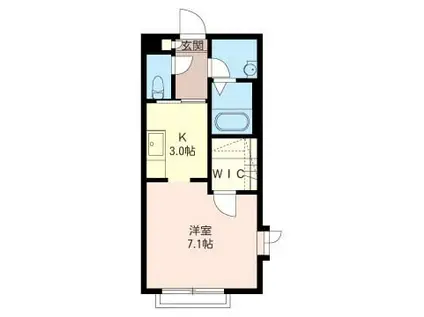 グランメール海老名(1K/1階)の間取り写真