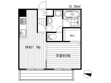 ランドール中野(1DK/2階)の間取り写真