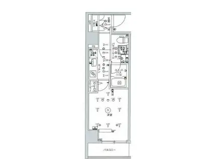 B CITY TABATA SKYCOURT(1K/7階)の間取り写真