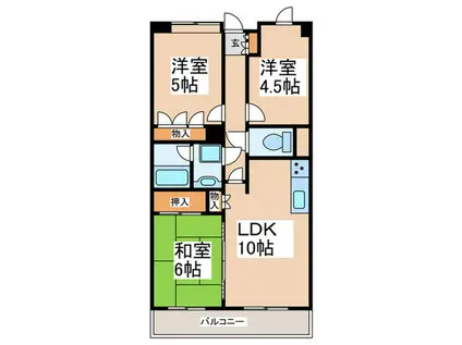 パークノヴァ南町田(3LDK/3階)の間取り写真