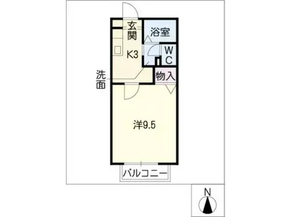サニーコート6(1K/1階)の間取り写真