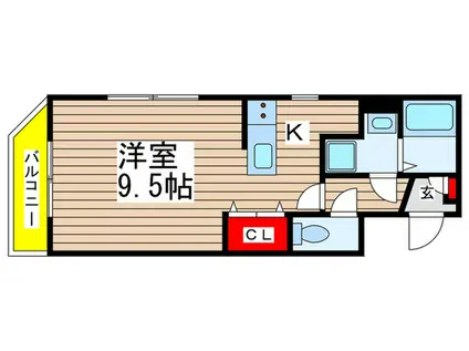 CANPEONES(1K/4階)の間取り写真