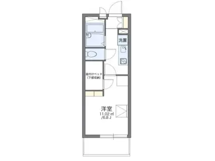レオパレス向陽III(1K/1階)の間取り写真