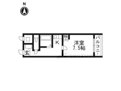 ステュディオYURI(1K/3階)の間取り写真