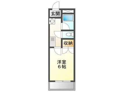 メゾン中島(1K/2階)の間取り写真