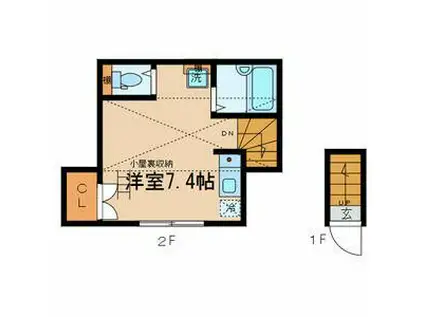 アペックス・下高井戸II(ワンルーム/2階)の間取り写真