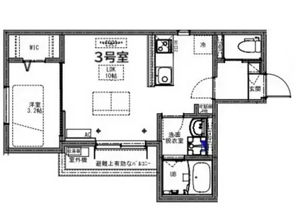 ケイアイ レジデンス 豊四季(1LDK/1階)の間取り写真