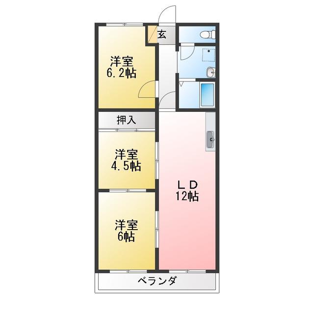 ラフィーネ30(3LDK/3階)の間取り写真
