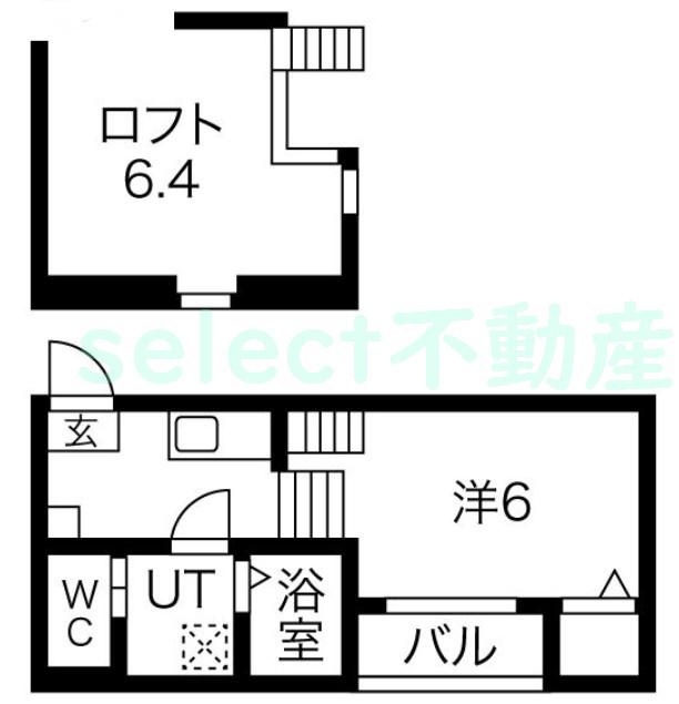 MONO PARKS 東大曽根(1K/1階)の間取り写真
