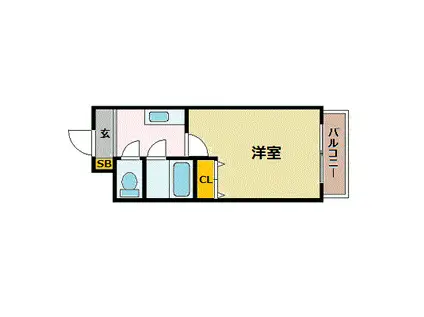 CITYSPIRE名駅南(1K/7階)の間取り写真