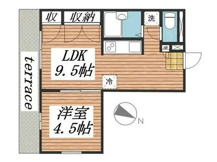 サンヴィレッジシラハタIII(1LDK/1階)の間取り写真