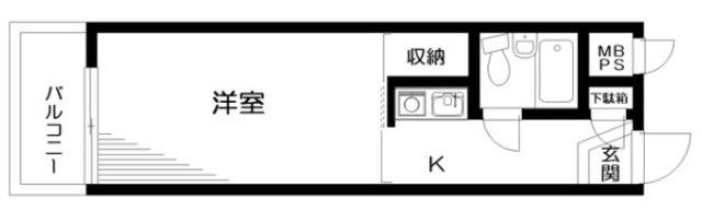 日神パレス田無第2(1K/1階)の間取り写真