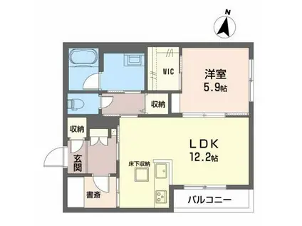 シュポールS(1SLDK/1階)の間取り写真