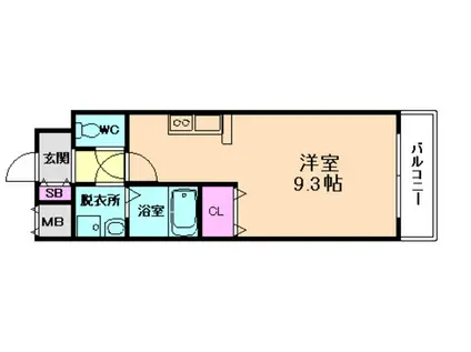 エクセレント上新20(ワンルーム/3階)の間取り写真