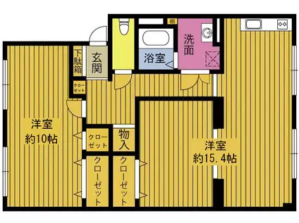 ステーションサイド坂ノ市(1LDK/5階)の間取り写真