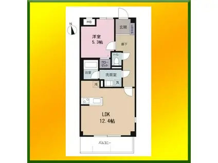 LUMIERE(1LDK/3階)の間取り写真