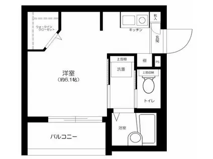 ルネコート五反野 コンフィ(1K/2階)の間取り写真