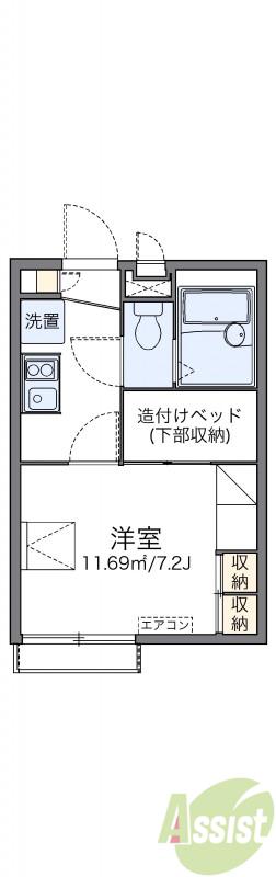 レオパレス櫻根南(1K/1階)の間取り写真