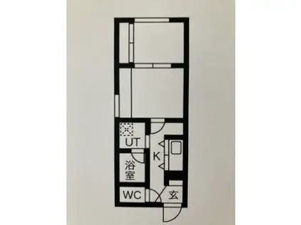 メニーズコート創成タウン D棟(1DK/2階)の間取り写真