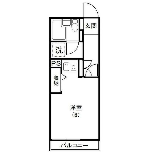 オリーブコート(1K/2階)の間取り写真