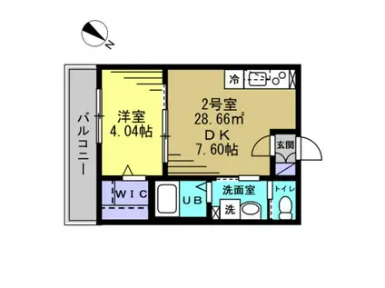 グランディールII(1DK/1階)の間取り写真