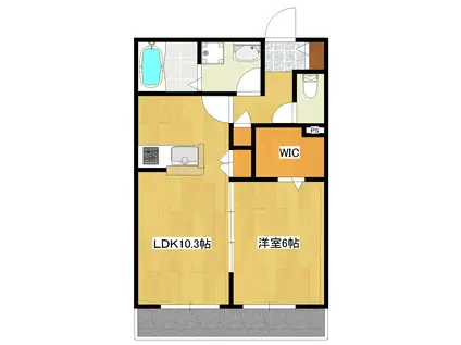 RIOリオ(1LDK/3階)の間取り写真