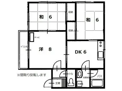三番町ハイツ(3DK/1階)の間取り写真
