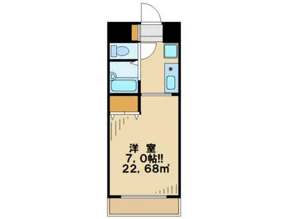 第3滝瀬ビル(1K/3階)の間取り写真