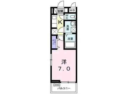 ファイン セイバリー(1K/2階)の間取り写真