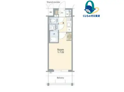 エスリード志賀本通ザ・フロント(1K/10階)の間取り写真