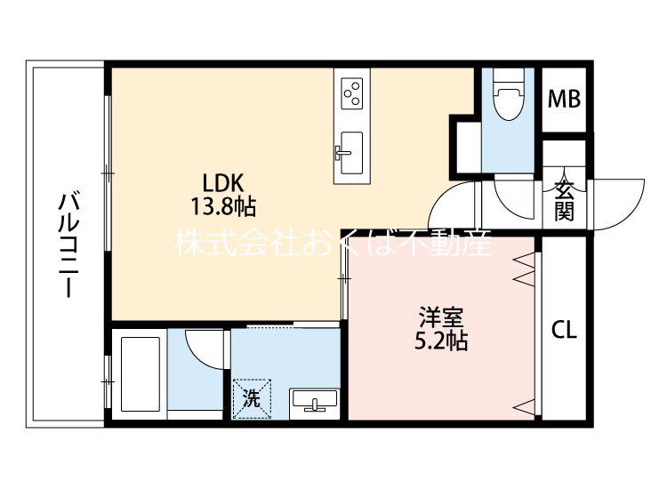 サムティ迎町(1LDK/2階)の間取り写真